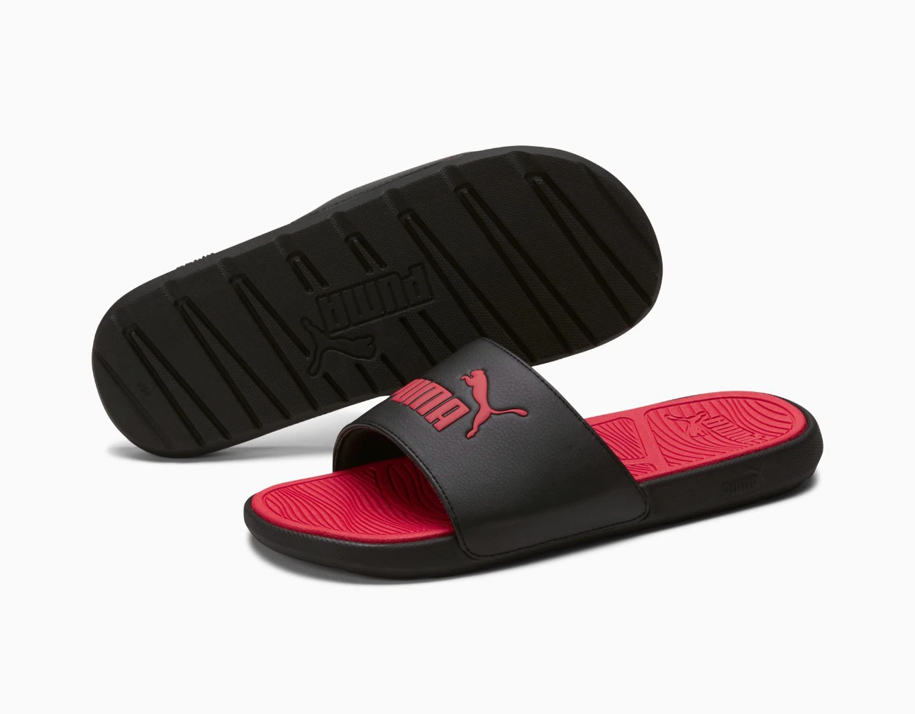 Puma Black & Red Slides - Size 13