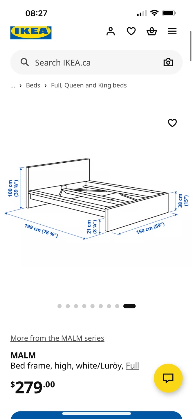 IKEA MALM Full Bed Frame with slatted - photo 3