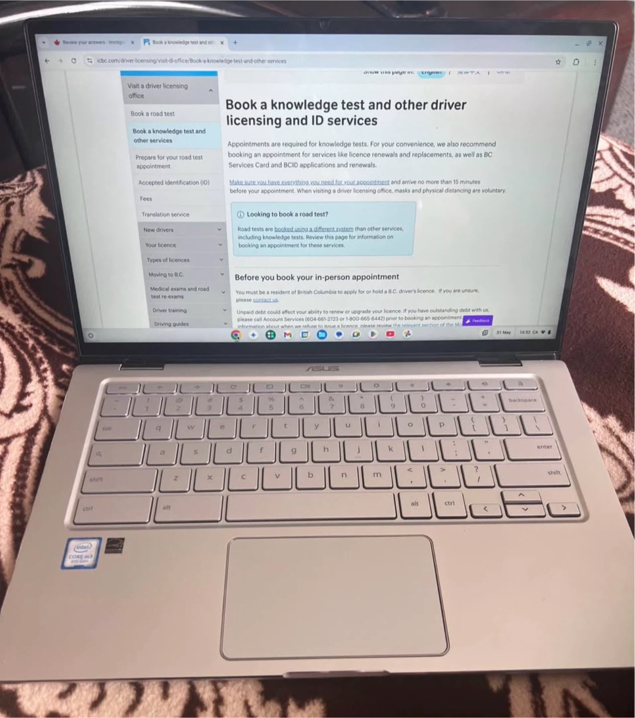 ASUS C434T Notebook PC - Intel Core m3 8th Gen