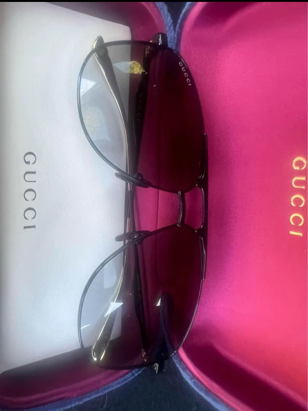 GUCCI Aviator Sunglasses with Case - photo 2
