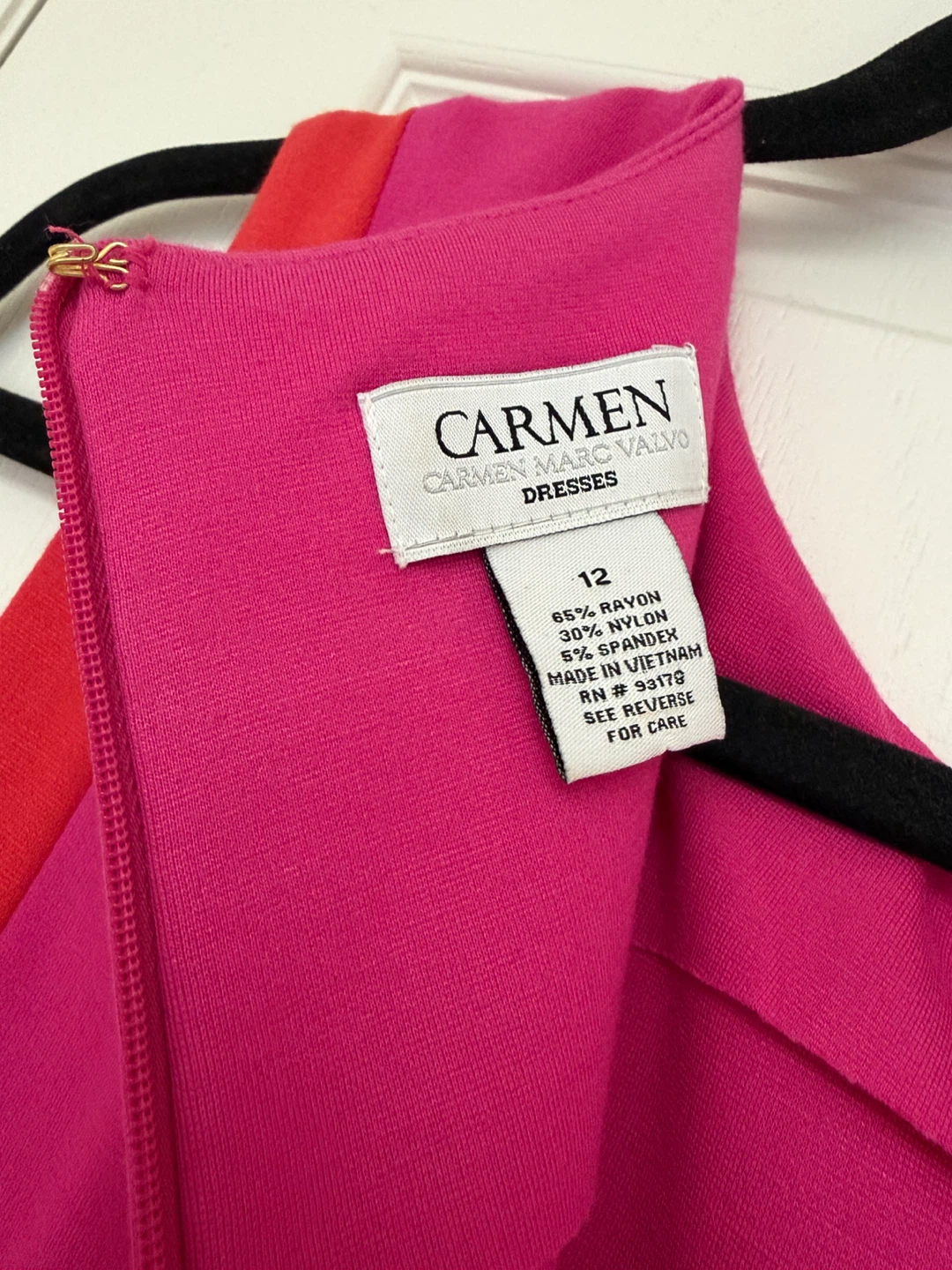Carmen Marc Valvo Dresses - Pink & Red Shift Dress - photo 3
