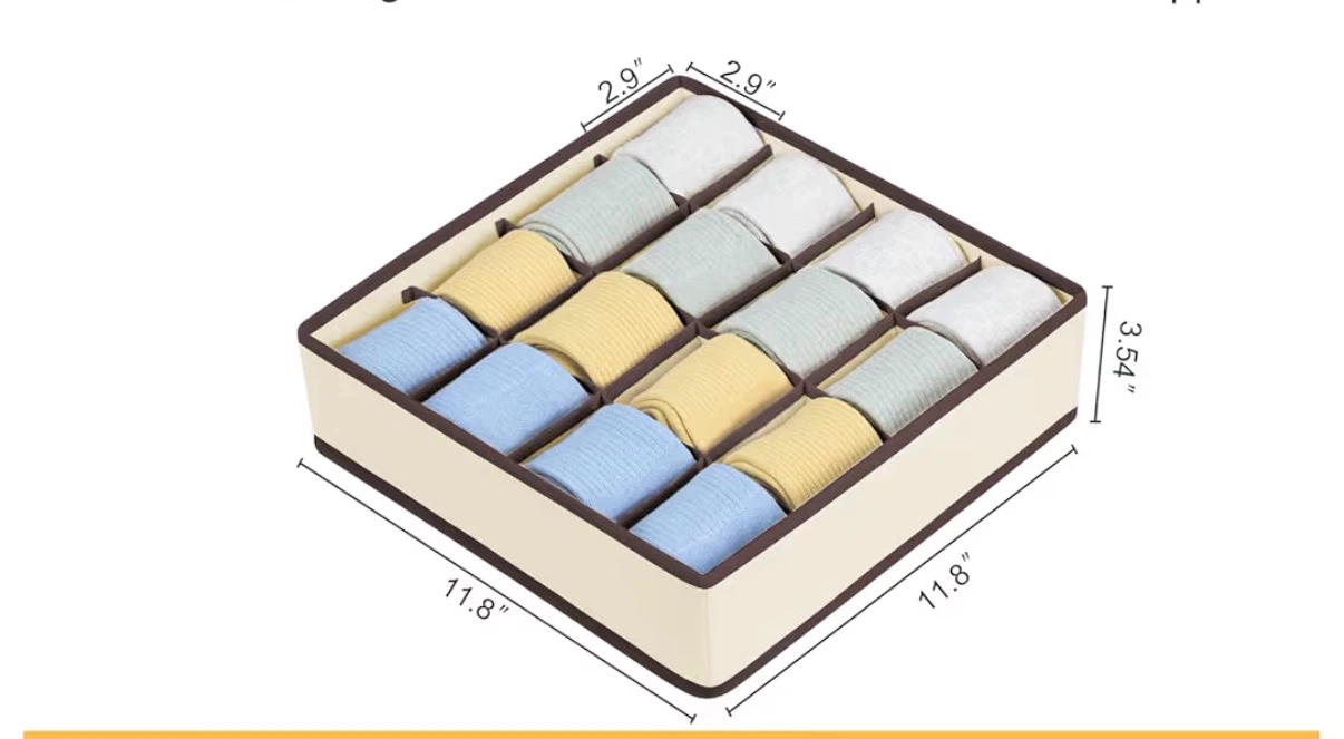 12-Cell Fabric Drawer Organizer - photo 2