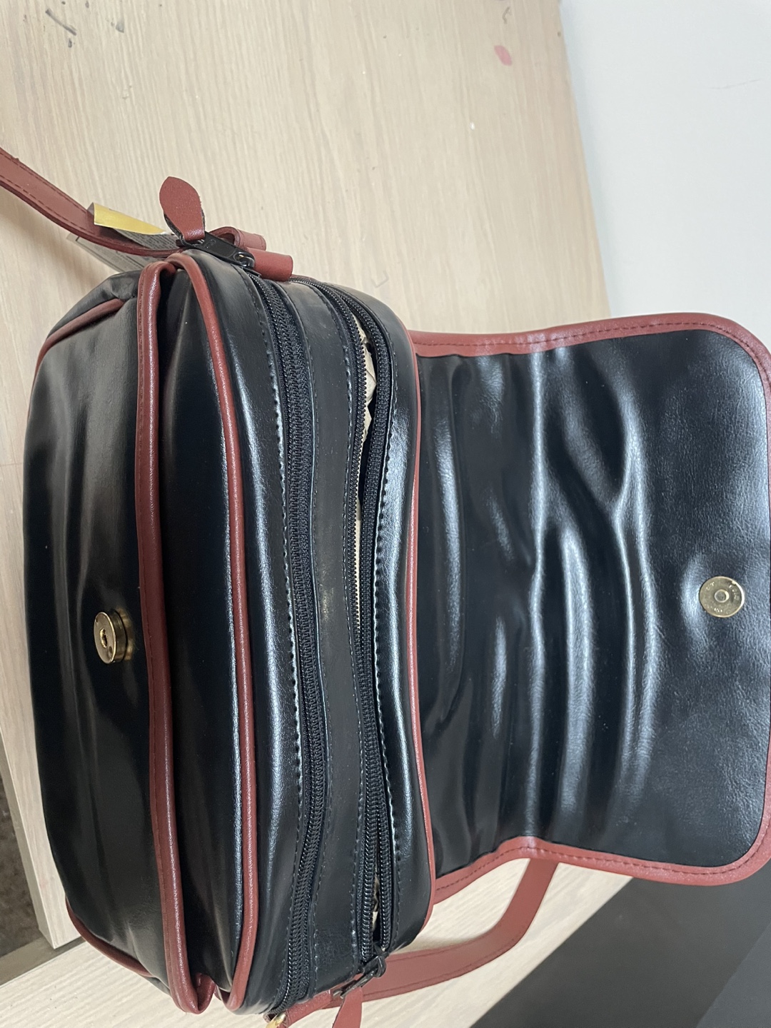 Faux leather handbags