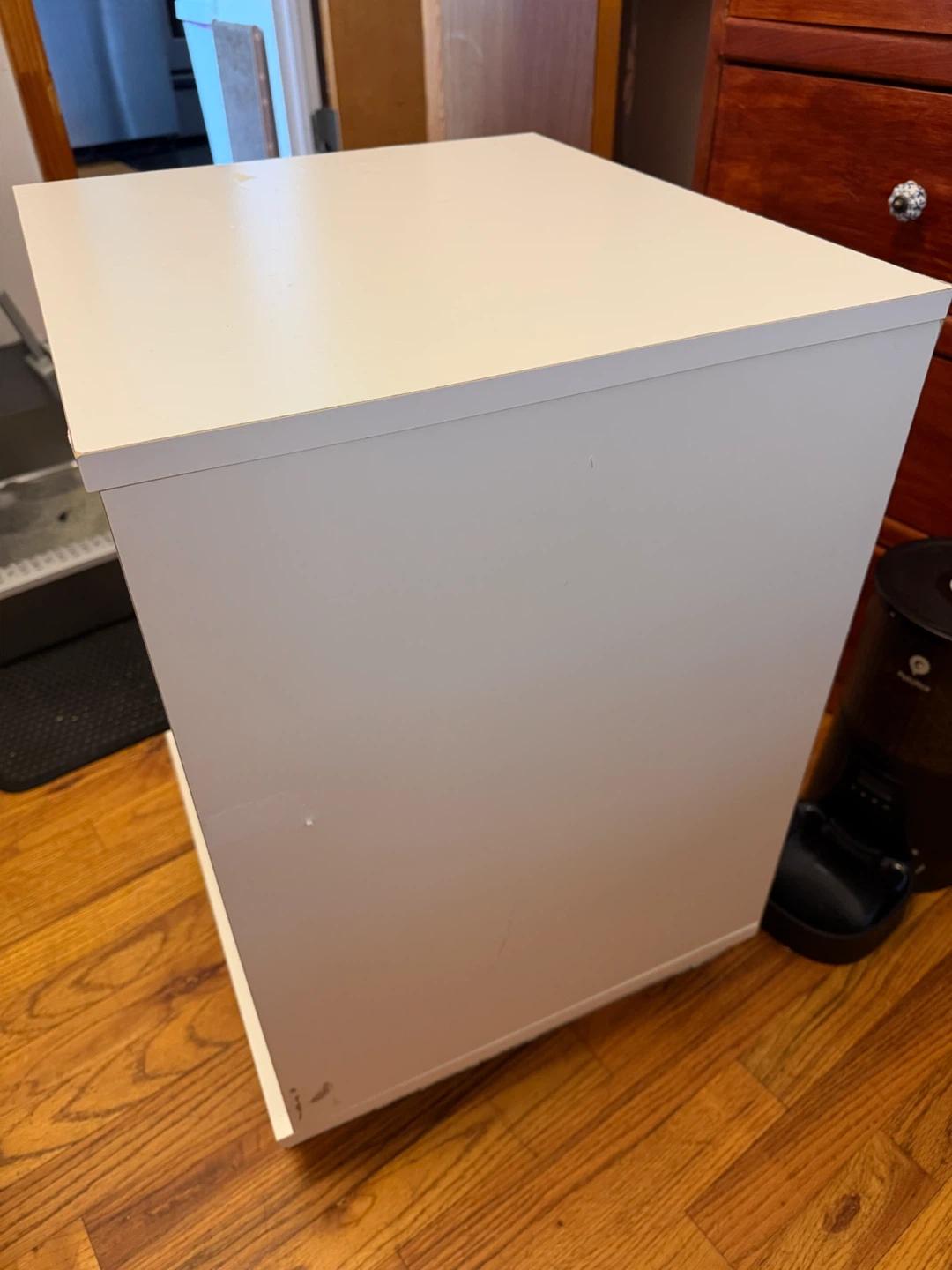 White Nightstand with Drawer - photo 5