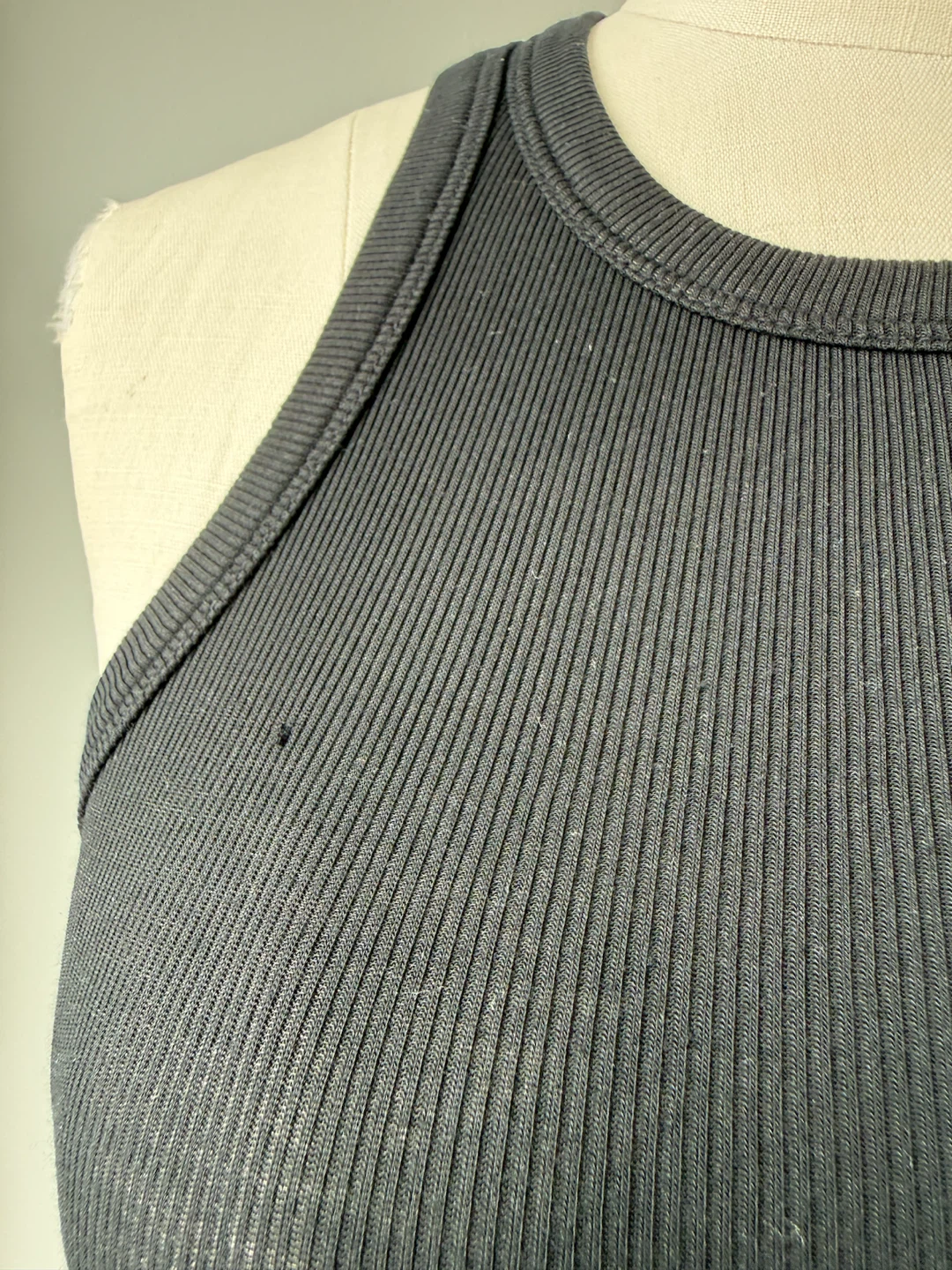 Sunday Best Black Ribbed Racerback Tank Top 2XS - photo 3
