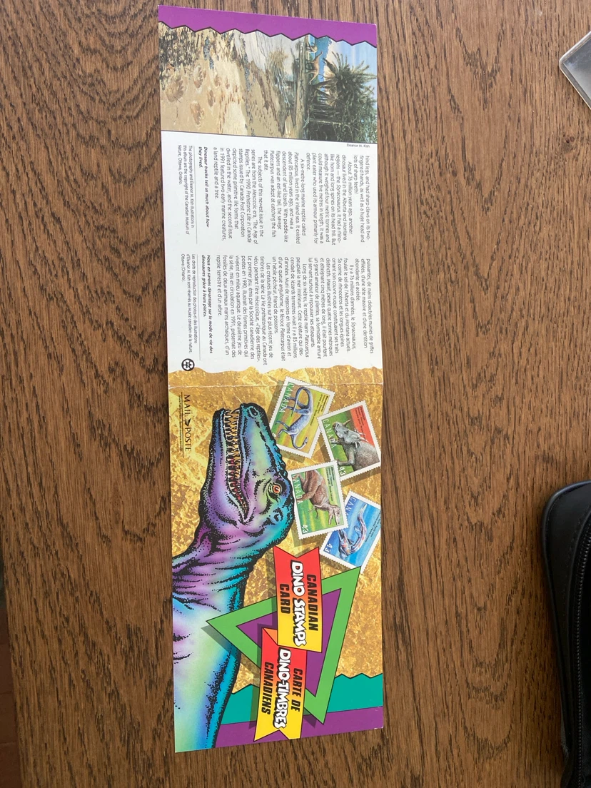 Canada Post Prehistoric Life in Canada Stamp Card