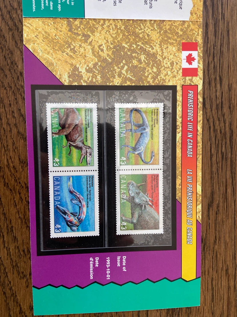 Canada Post Prehistoric Life in Canada Stamp Card - photo 3
