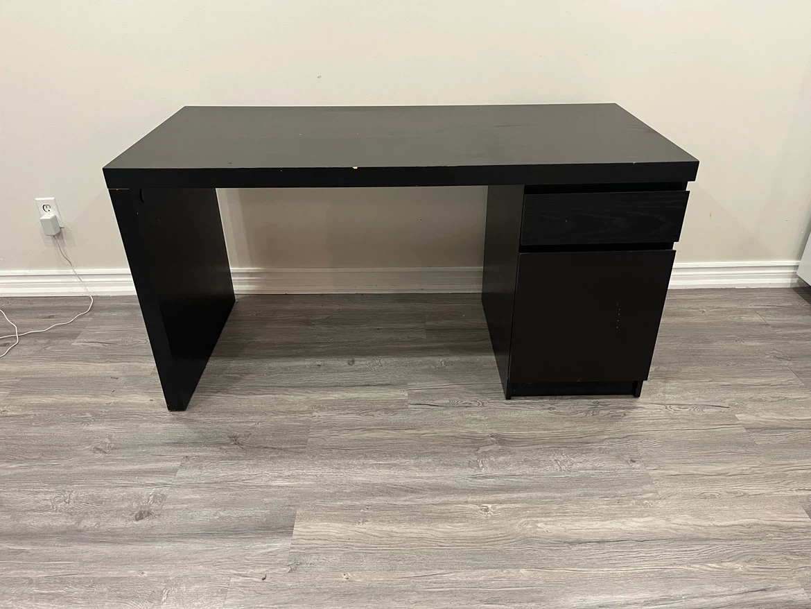 IKEA MALM Desk - Black 140x65 cm MOVING SALE
