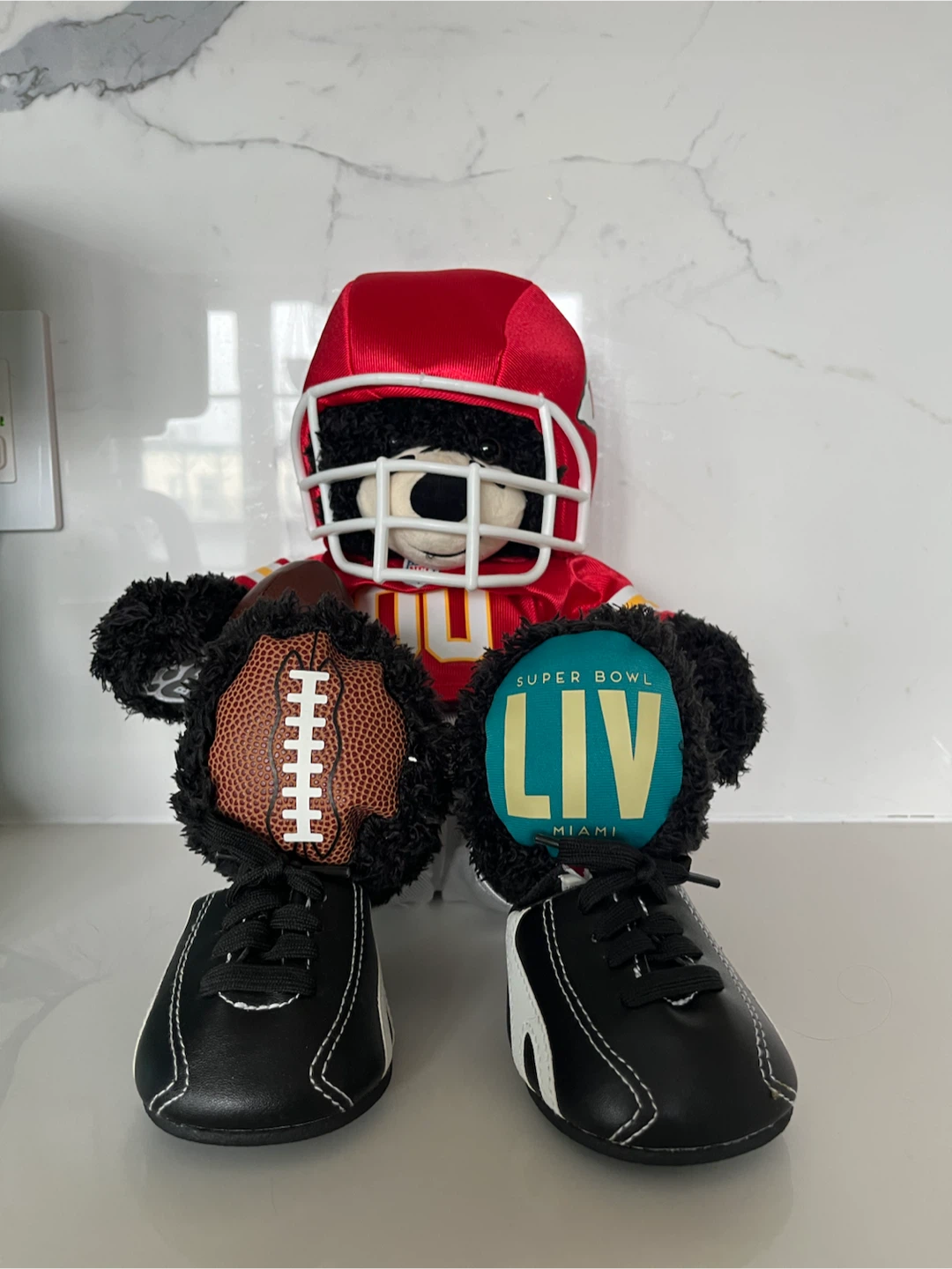 Kansas City Chiefs Super Bowl LIV Football Teddy Bear Plush - photo 2