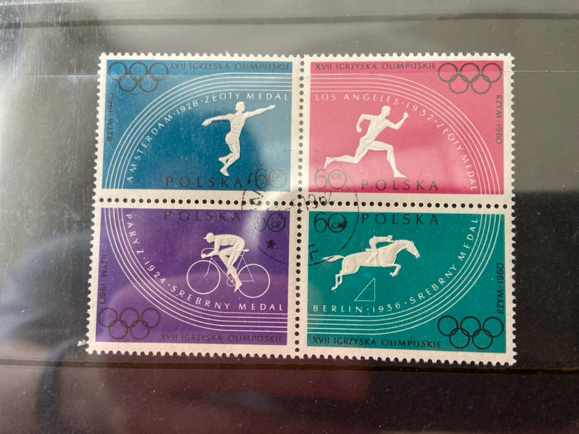 Poland Olympic Medals Stamp Collection 1924-1936