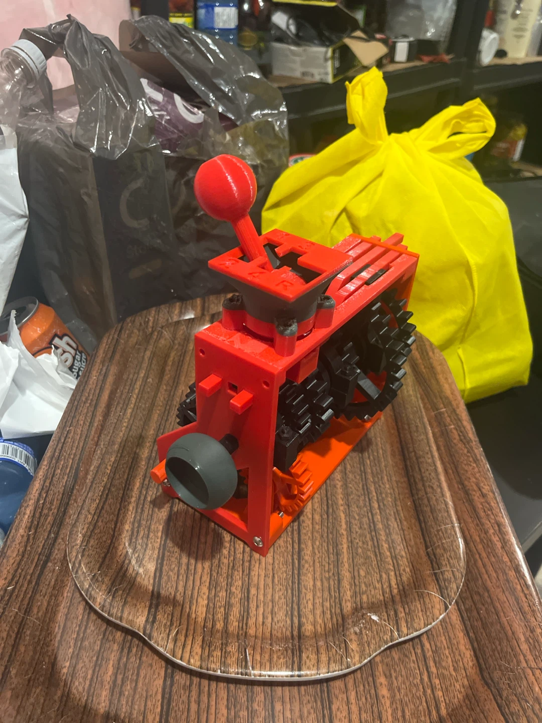 3D Printed Red Gear Shifter Model