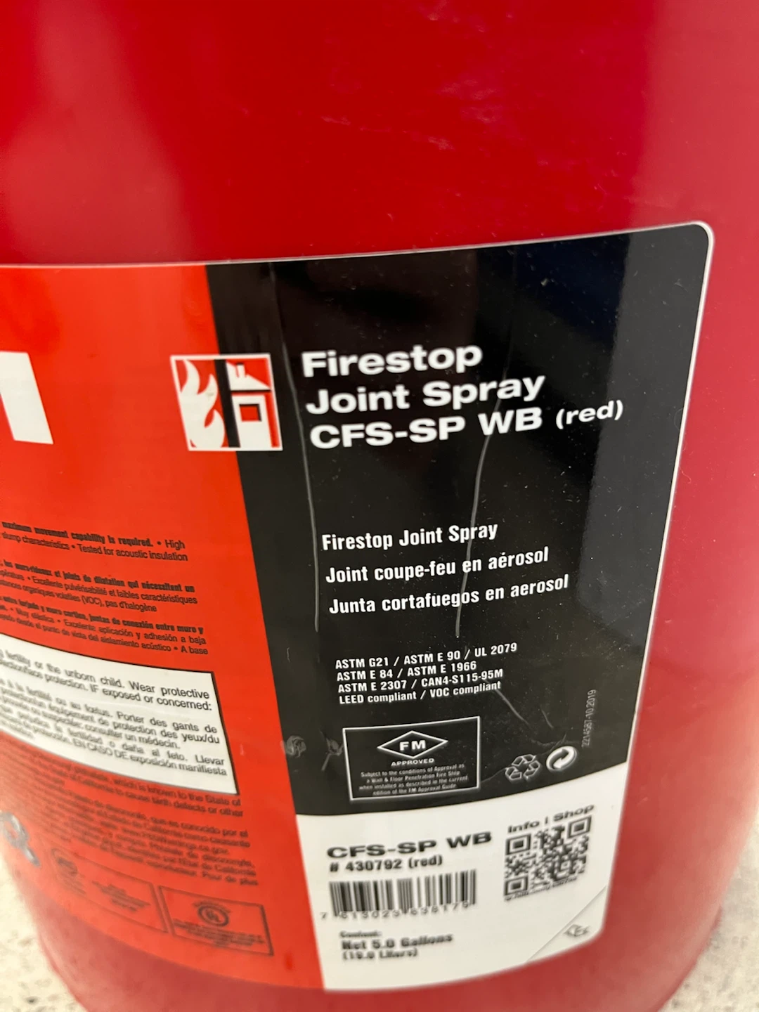 Hilti Firestop Joint Spray CFS-SP WB (red) - photo 3