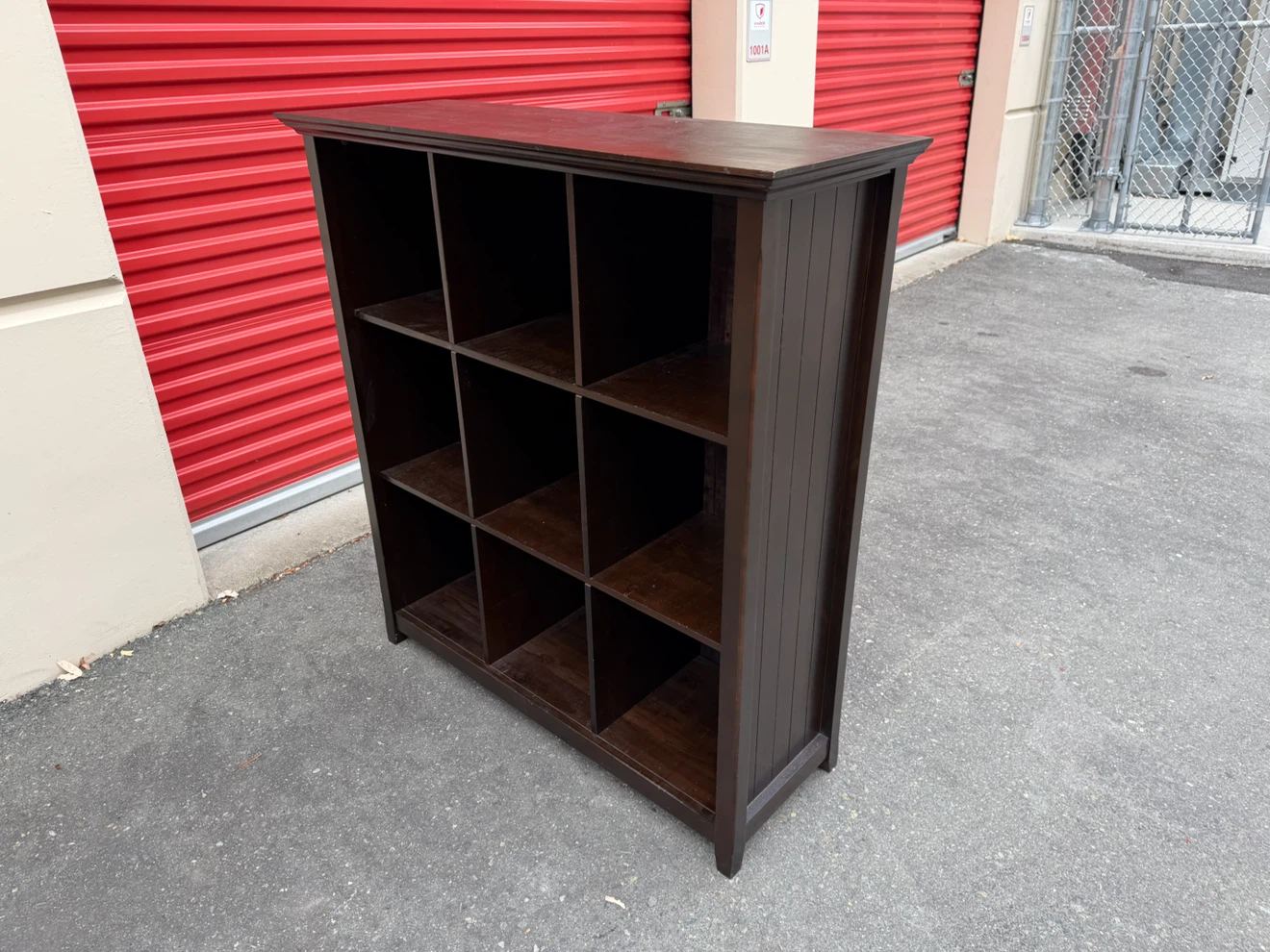 Dark Brown Cubby Shelf Unit