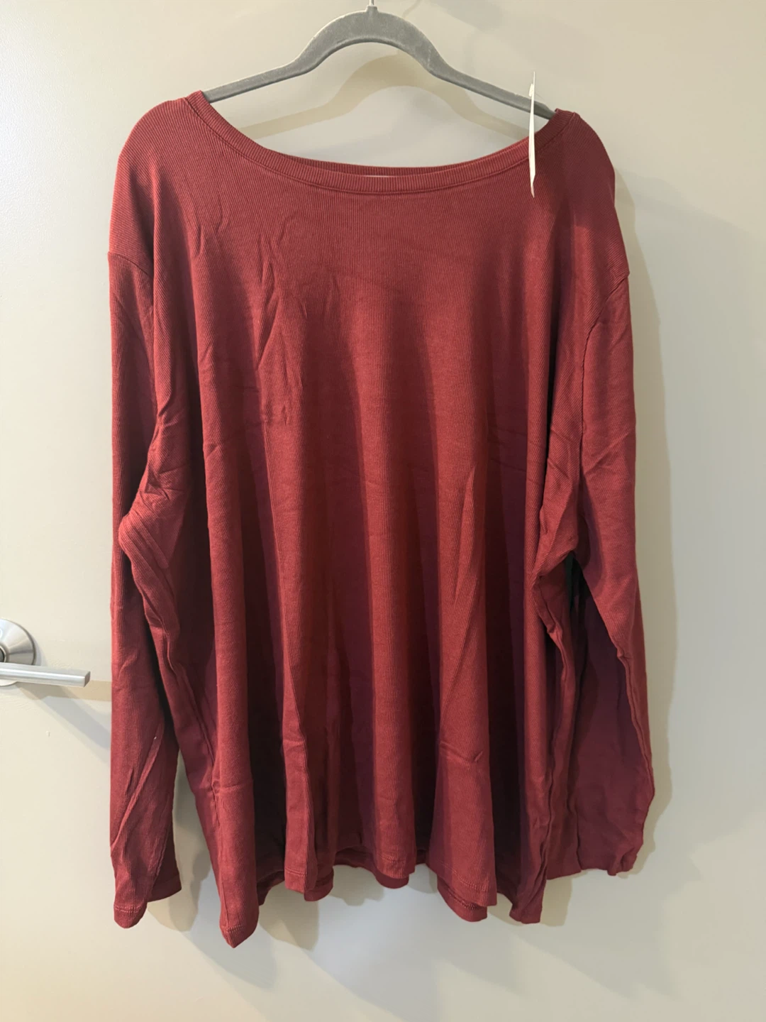 NWT Women’s A New Day ribbed Long Sleeve Top 4X Maroon
