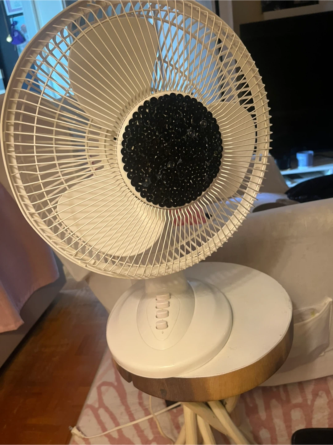 White Electric Desk Fan