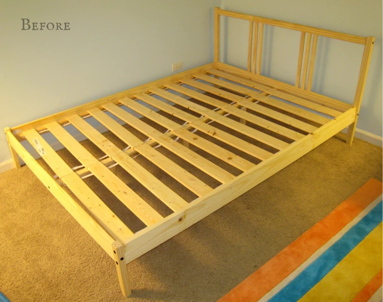 Double pine bed frame