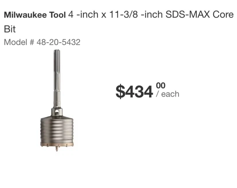 Milwaukee Max Core Bit 50% OFF!! - photo 2