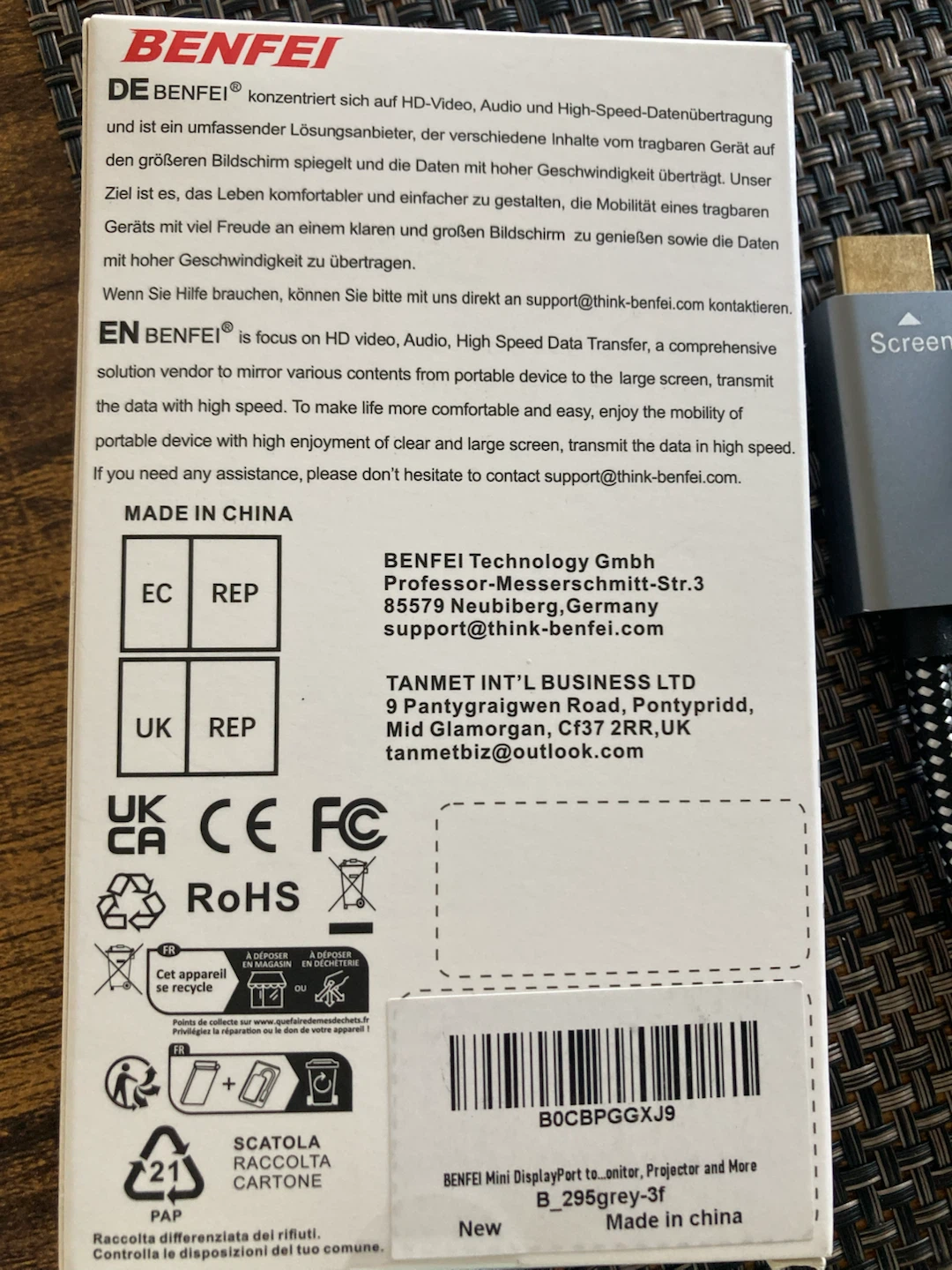 BENFEI Mini DisplayPort to HDMI Adapter Cable - photo 4