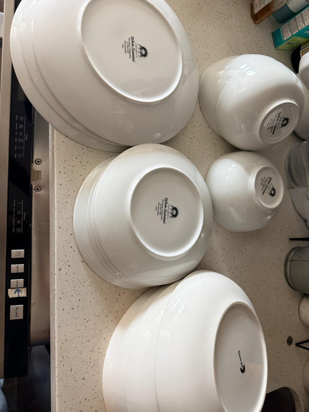 Euro Ceramica White Essentials Porcelain Bowls and Plates