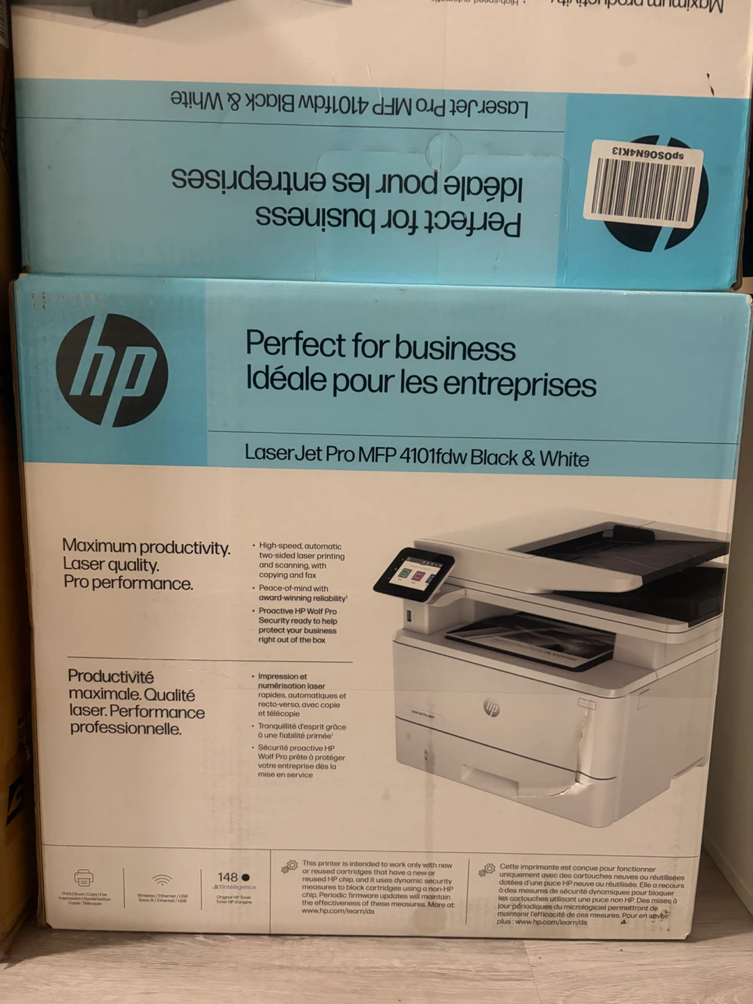 HP LaserJet Pro MFP 4101fdw Black & White Printer - photo 2
