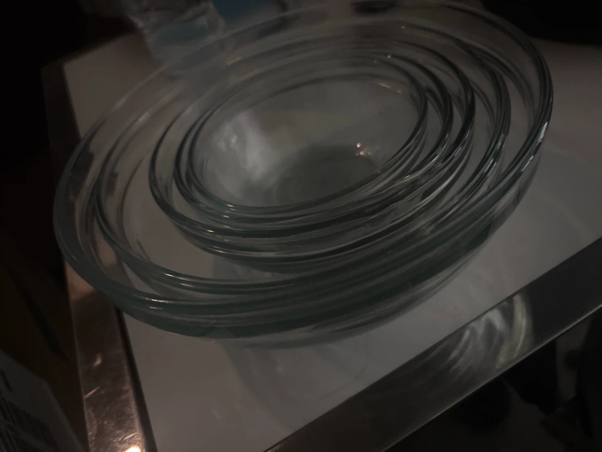 Set of 5 Glass Mixing Bowls