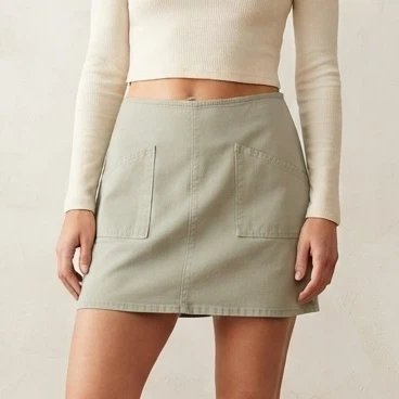 Alternatives Skort Tan Cotton Skirt Shorts Utility Size 10