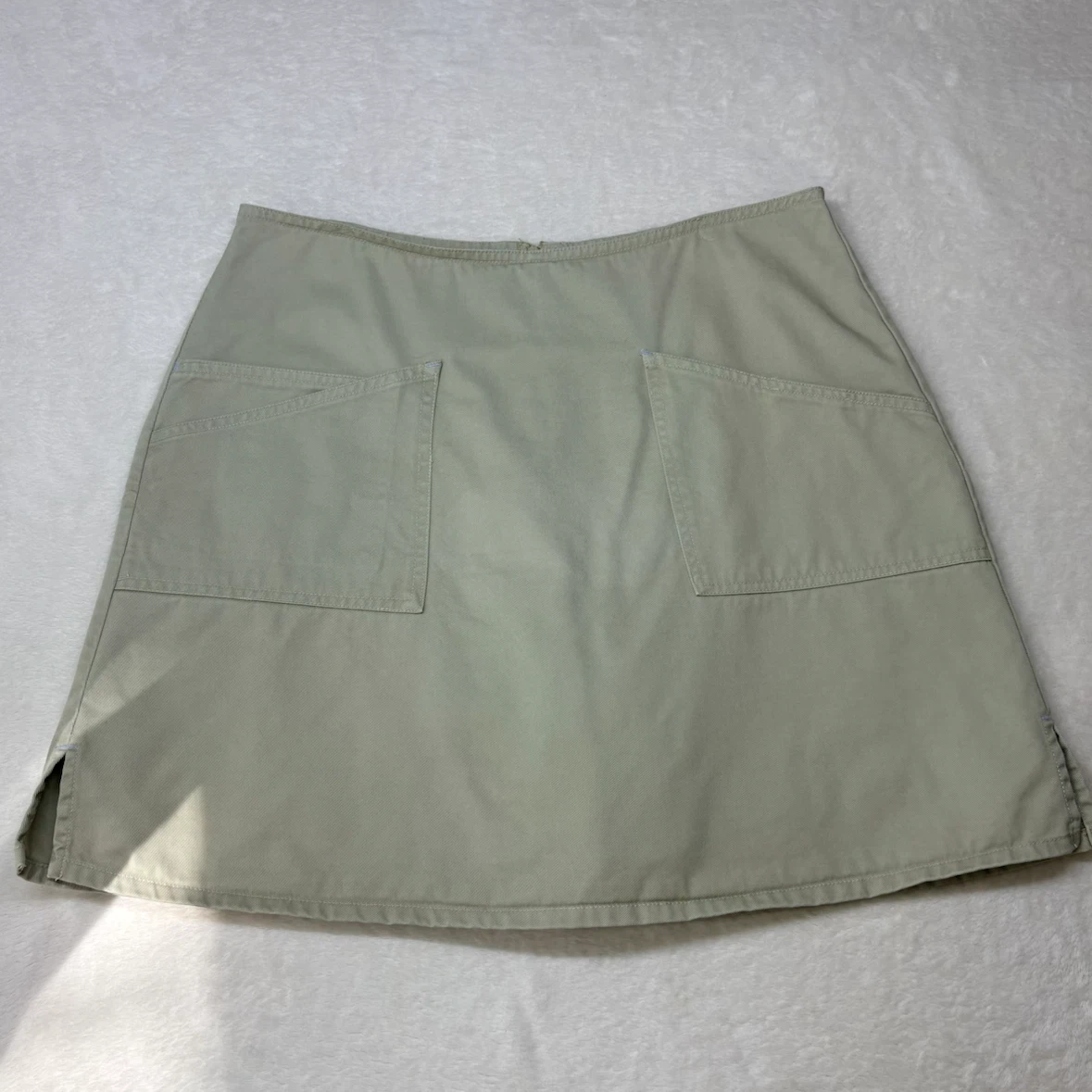 Alternatives Skort Tan Cotton Skirt Shorts Utility Size 10 - photo 2