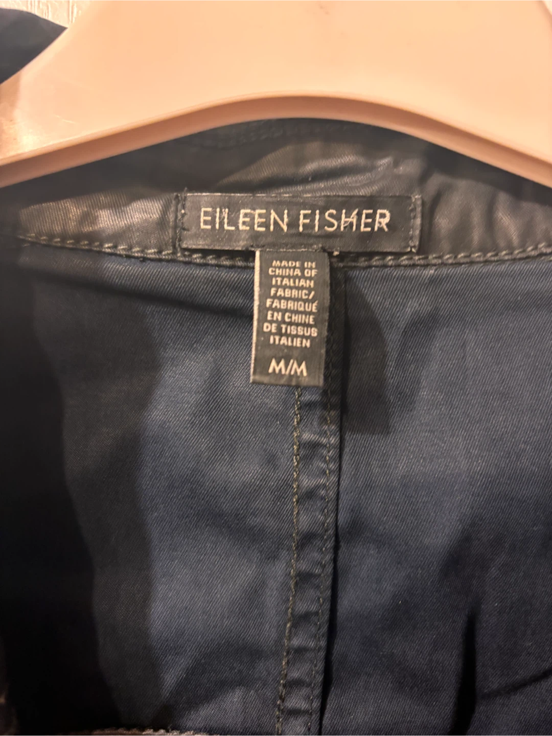 Eileen Fisher Black Faux Leather Moto Jacket - photo 4