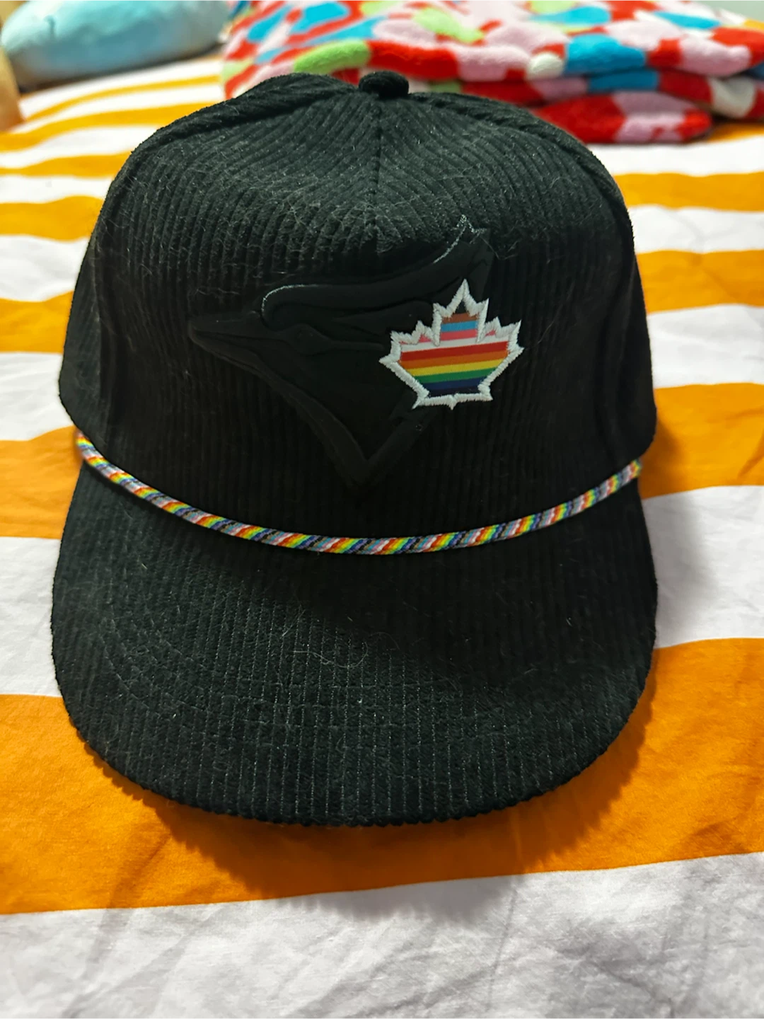 BRAND NEW Toronto Blue Jays Black Corduroy Baseball Cap