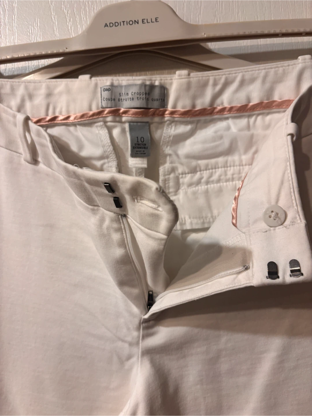Gap Slim Cropped Pants White Size 10 - photo 3