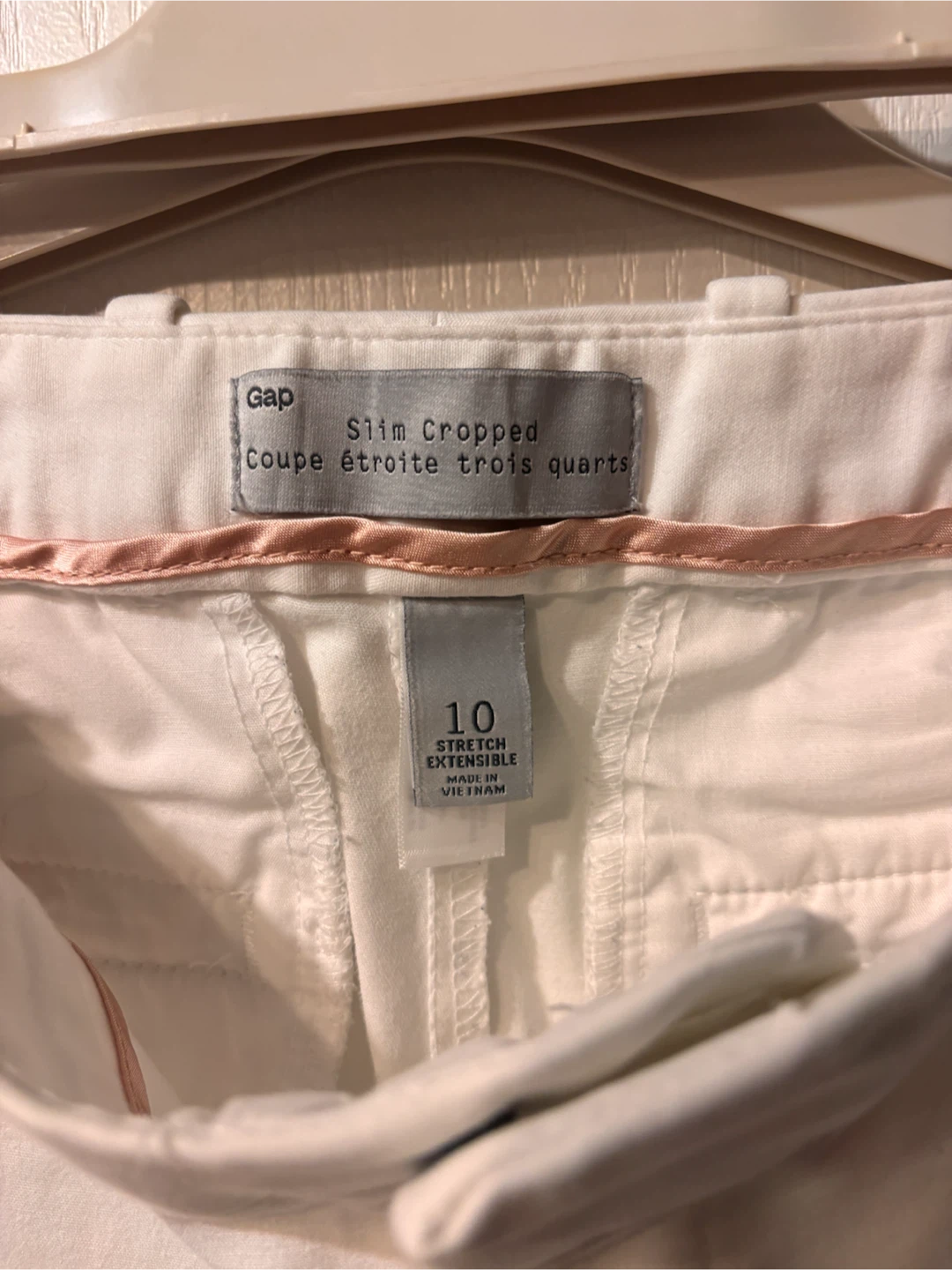 Gap Slim Cropped Pants White Size 10 - photo 4