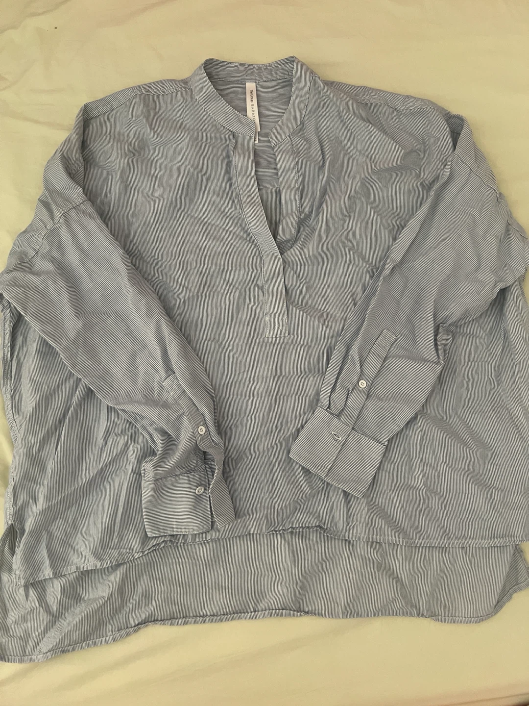Aritzia - Babaton Blue Striped Button-Up Blouse