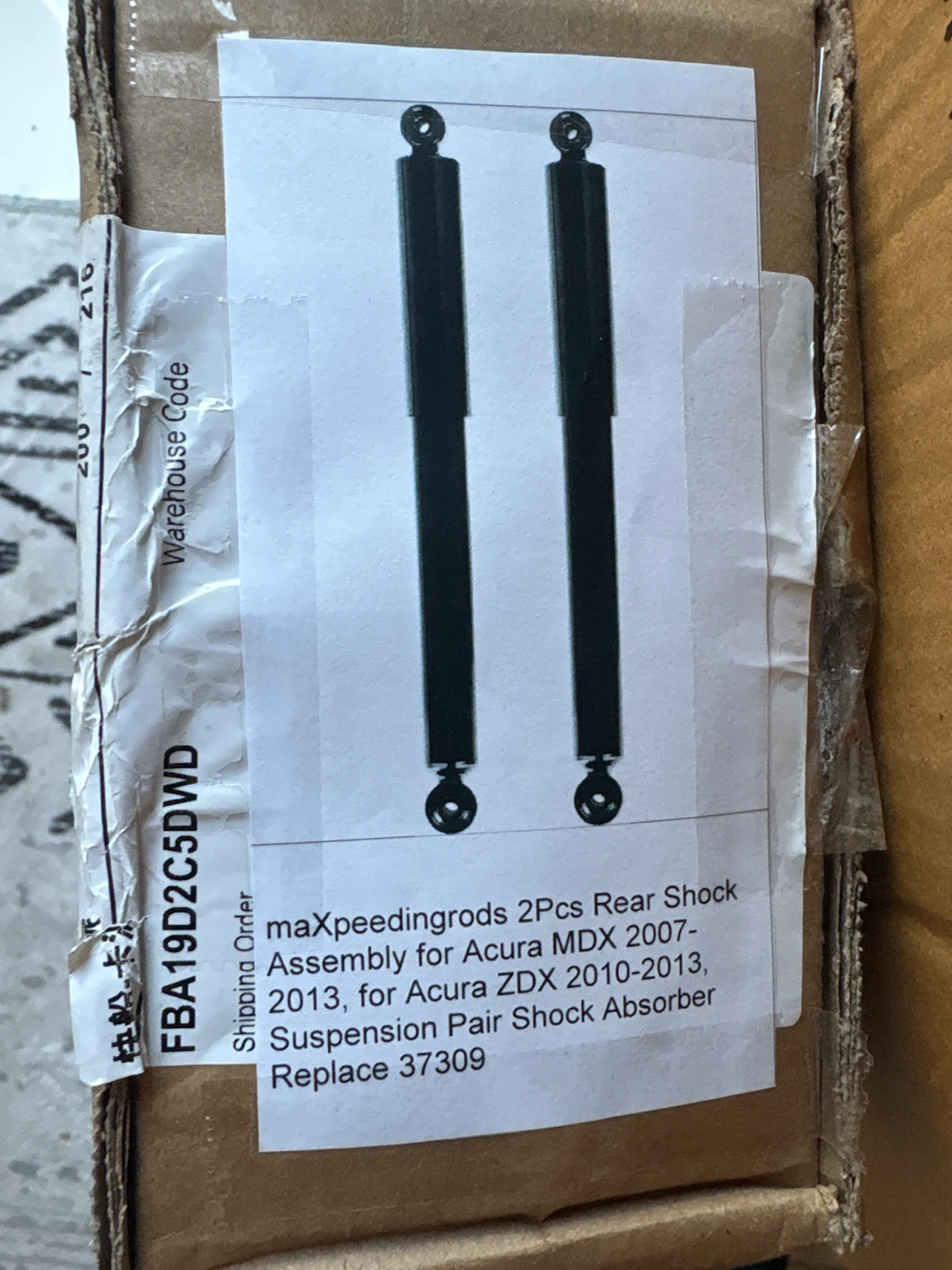 maxpeedingrods 2Pcs Rear Shock Assembly for Acura MDX