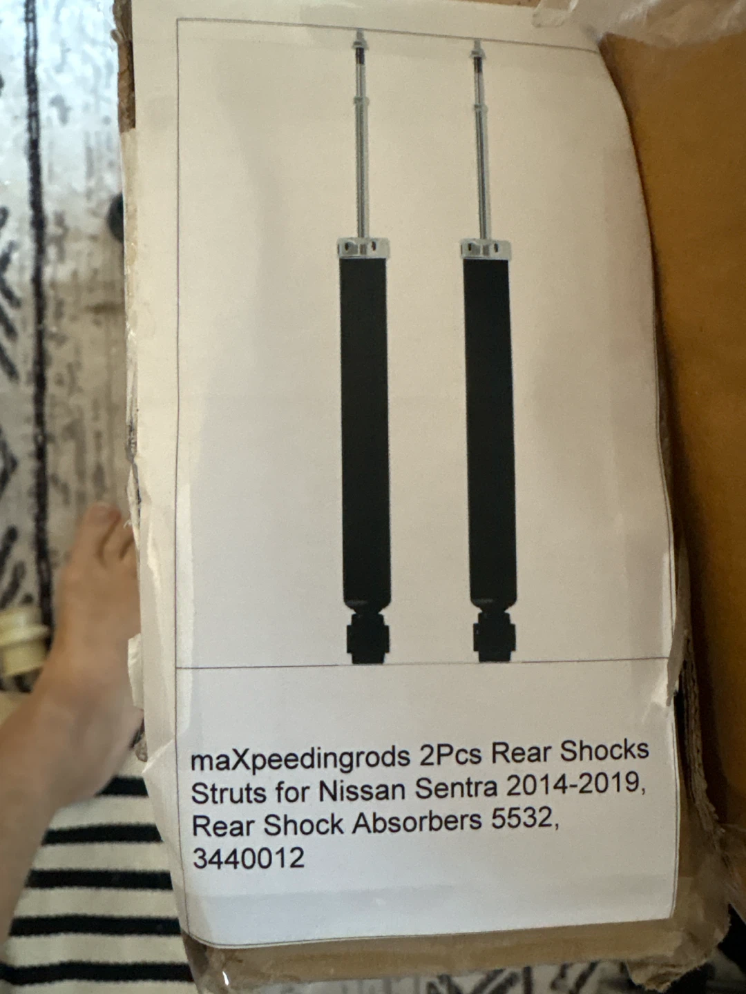 2Pcs Rear Shocks Struts for Nissan Sentra 2014-2019