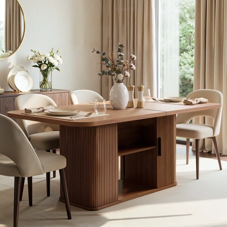 Extendable Dining Table with Storage