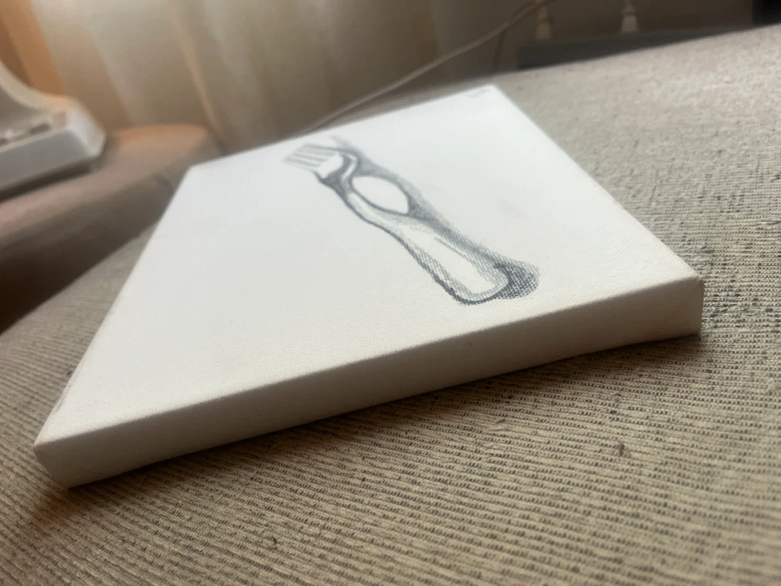 Still Life on Canvas “Fork” - photo 2