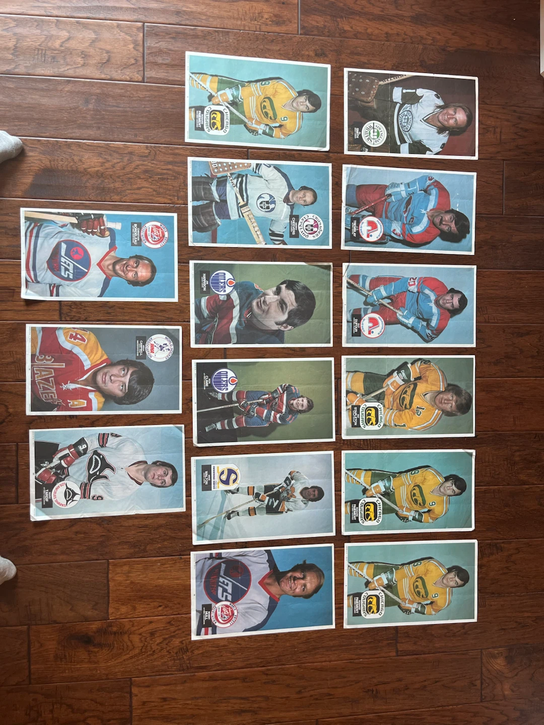 1973-74 OPC O-PEE-CHEE WHA Hockey Insert Mini Posters