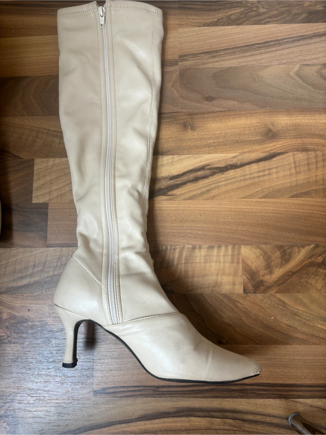 Cream Knee-High Boots - photo 5