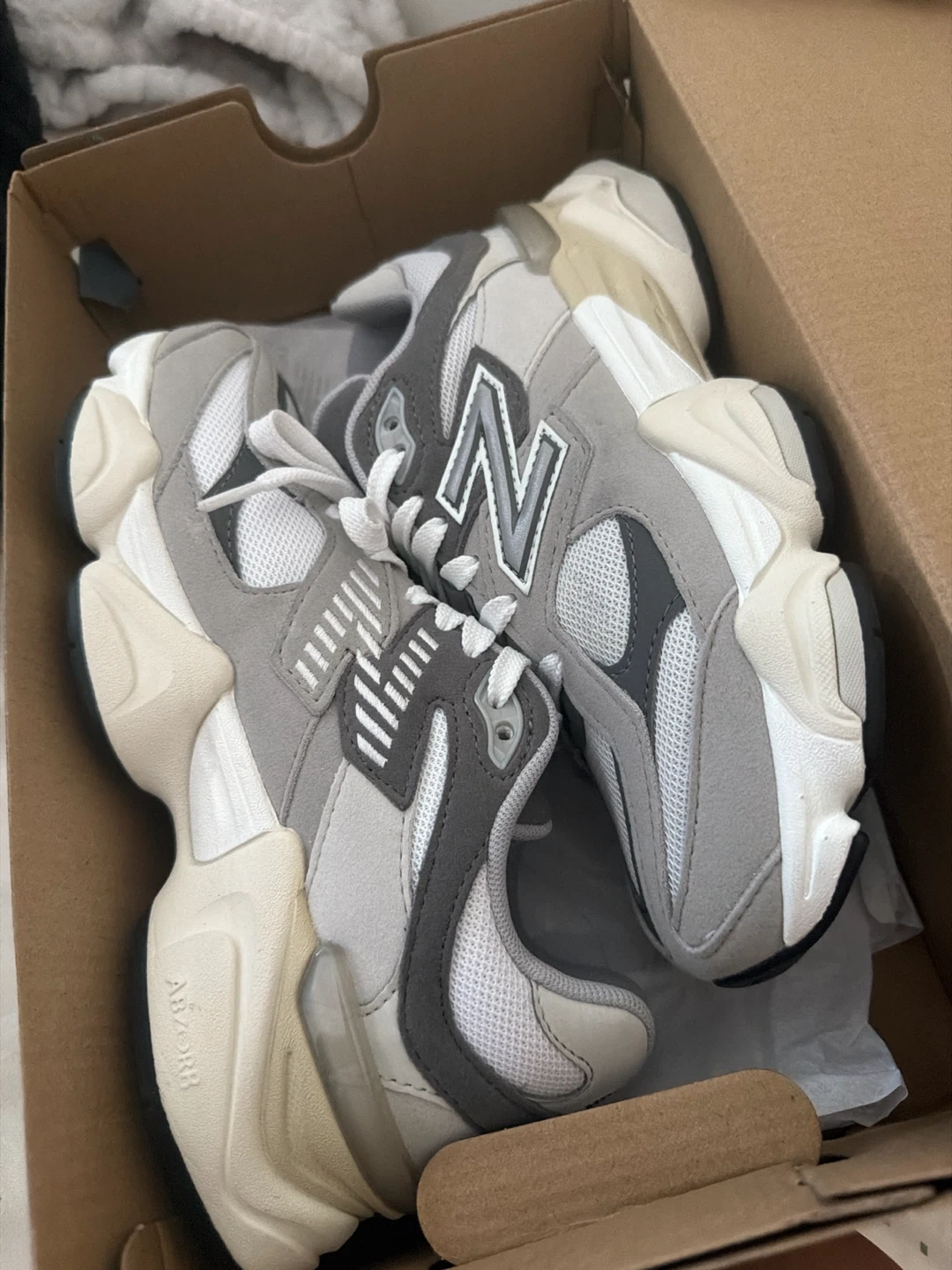 New Balance 9060 Grey White Sneakers