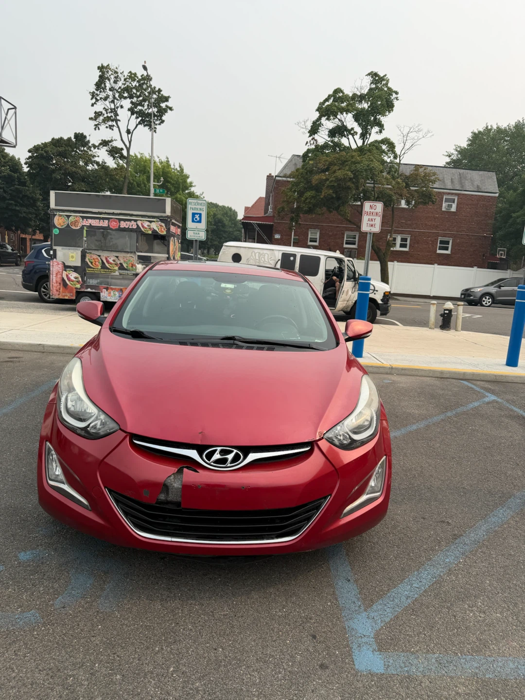 Red Hyundai Elantra Sedan