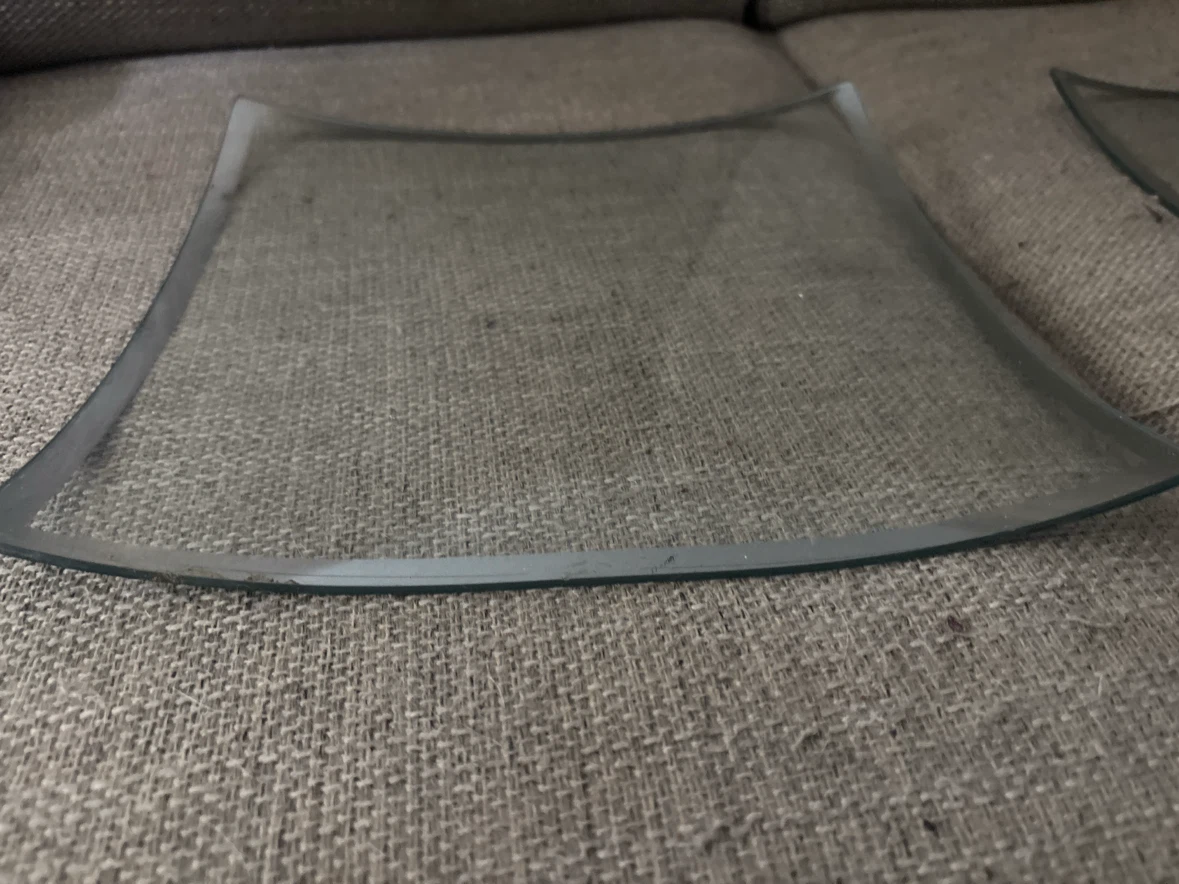 2 Glass Square Serving Plate