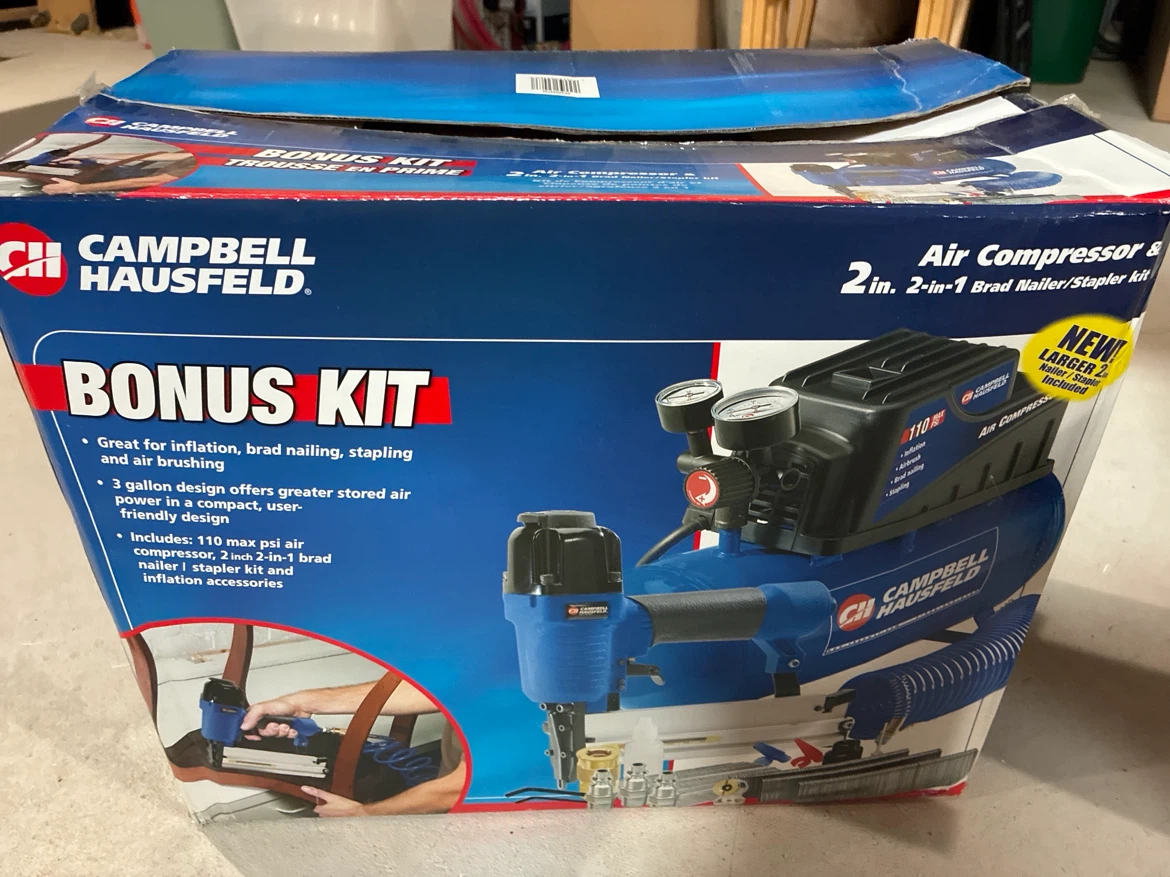 Campbell Hausfeld Air Comp. & 2-in-1 Brad Nailer/Stapler Kit