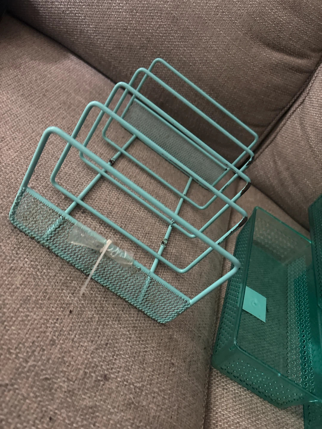 Turquoise Desk Organizer Set with Trays