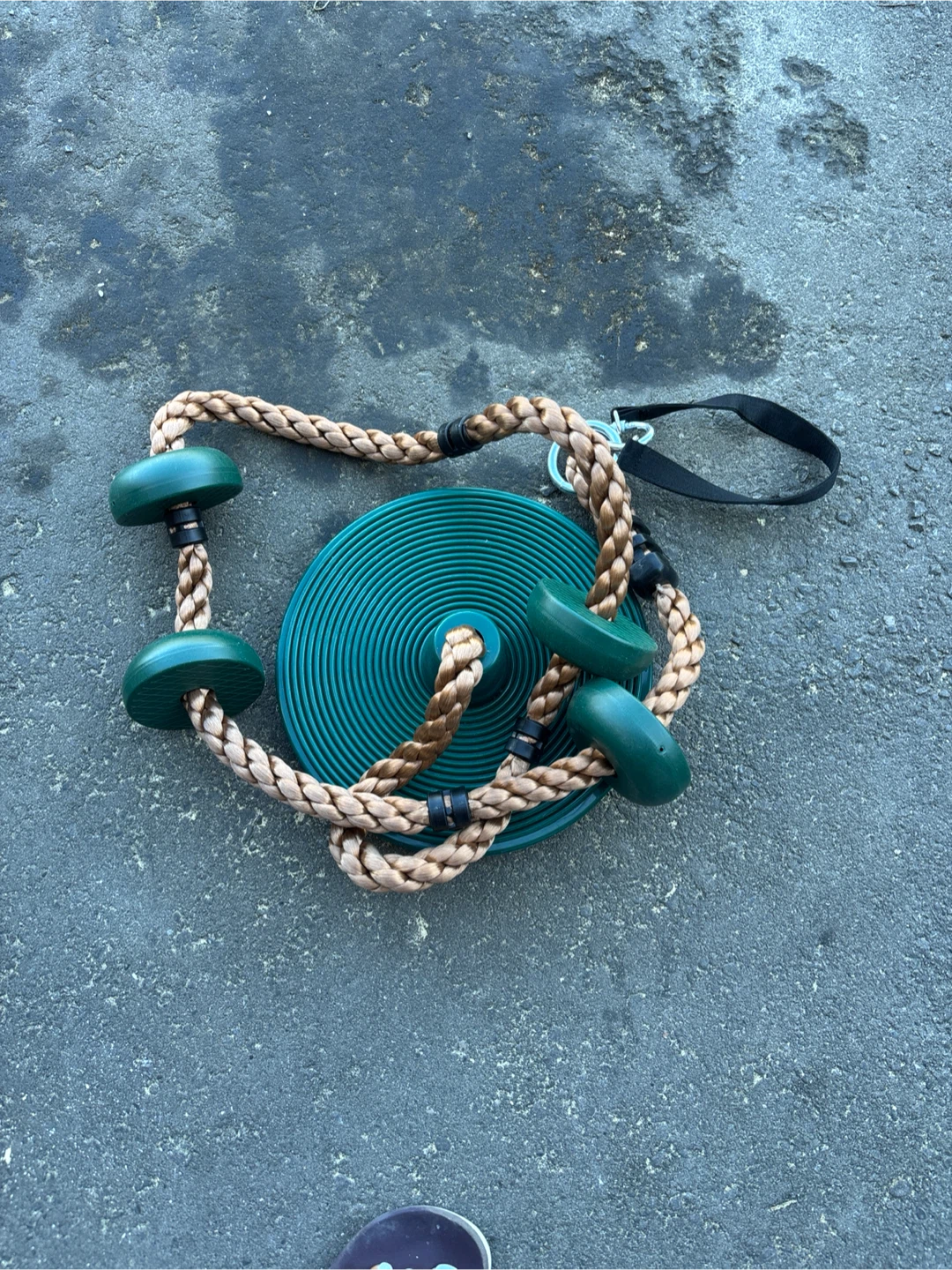 Play outdoor Green Disc Swing Seat with Rope - photo 2