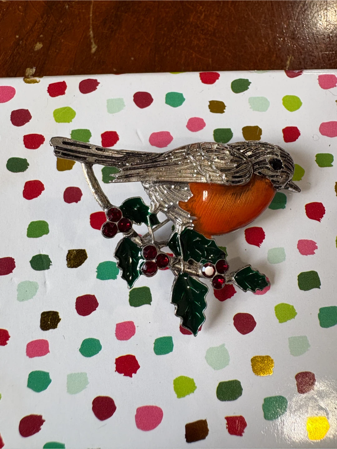 Christmas Robin Brooch