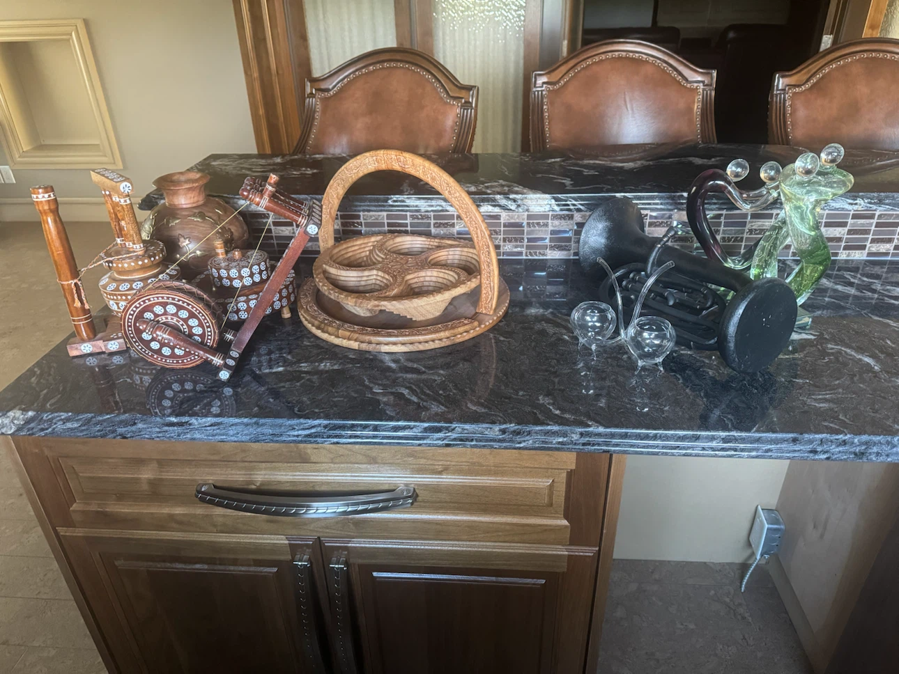 Decorative Wood and Glass Items Lot