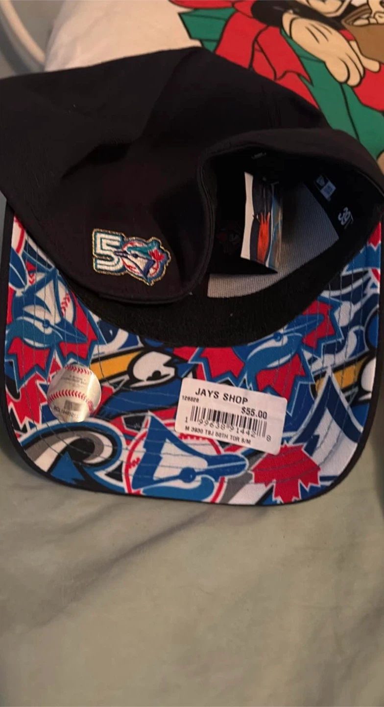 Toronto blue jays 50 anniversary hat tags on size S/M - photo 2