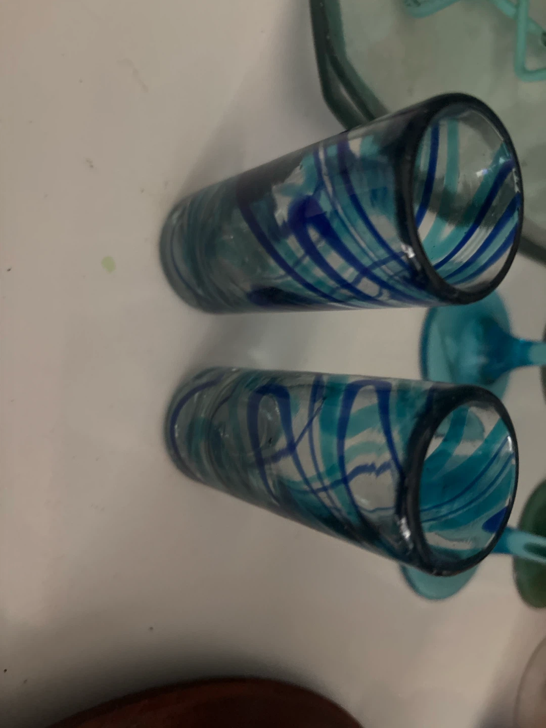 Set of 2 Hand-Blown Glass Tumblers