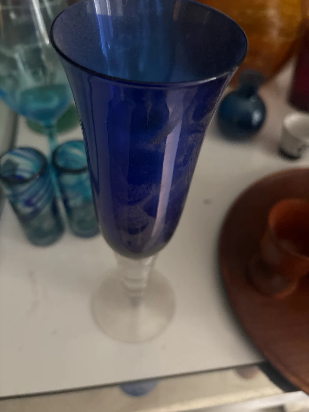 Cobalt Blue Glass Stemware