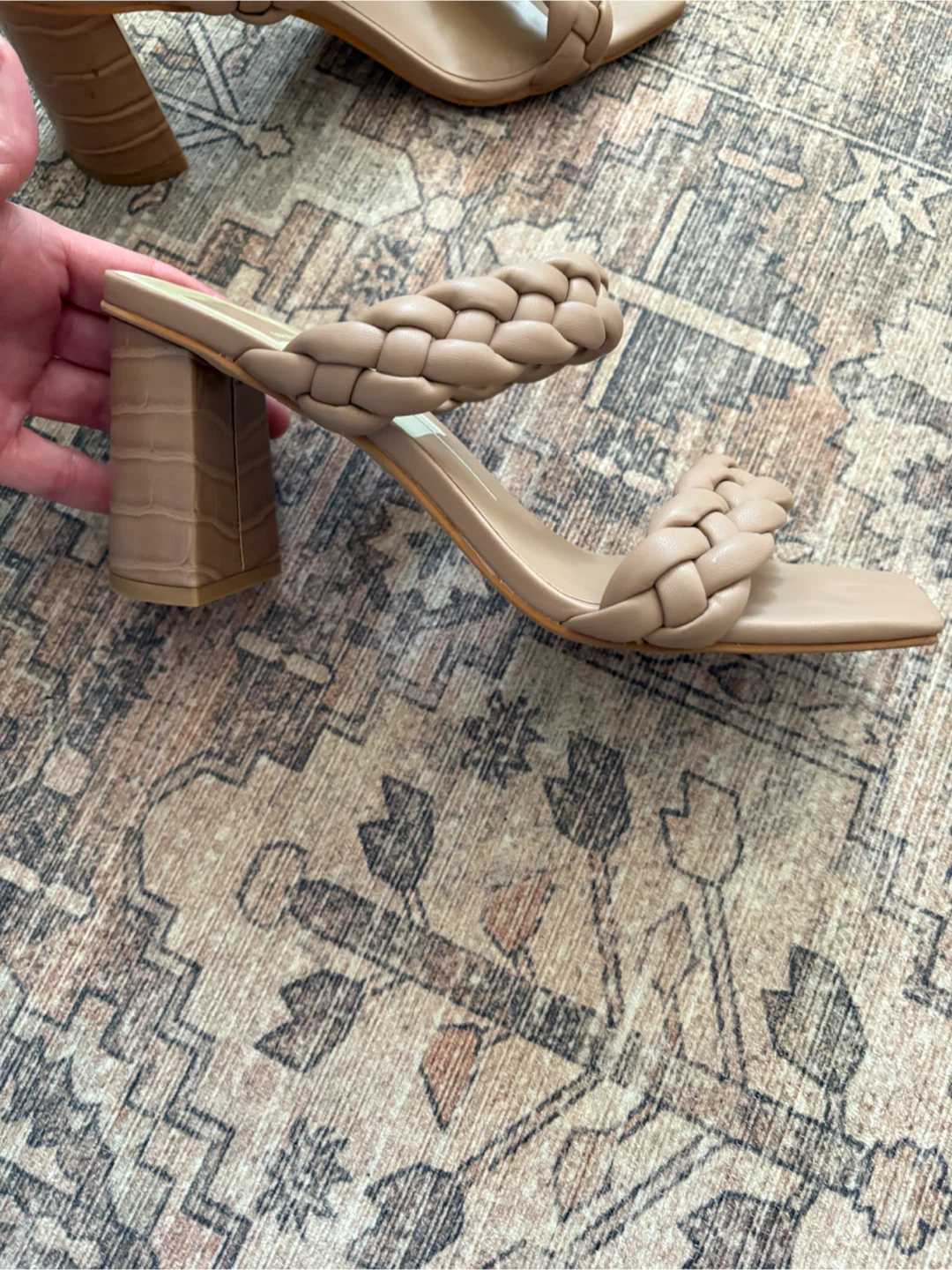 Size 8 Dolce Vita Braided Block Heel Sandals Tan - photo 2